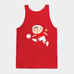 Switzerland football Christmas elf. Football World Cup soccer T-Shirt Tank Top